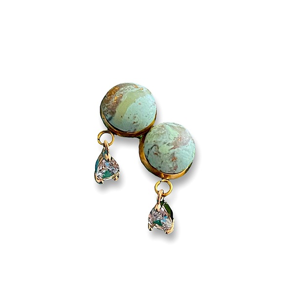 Dainty Green Matte Stone Effect CZ 🌟🌟🌟 - Picture 2 of 6